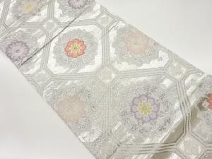 蜀江文に華紋・花菱模様織出し袋帯